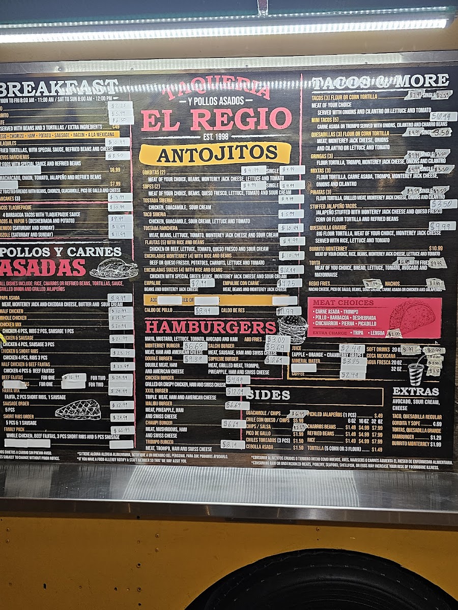 Taqueria Y Pollo Asados El Regio Menu - Image 2